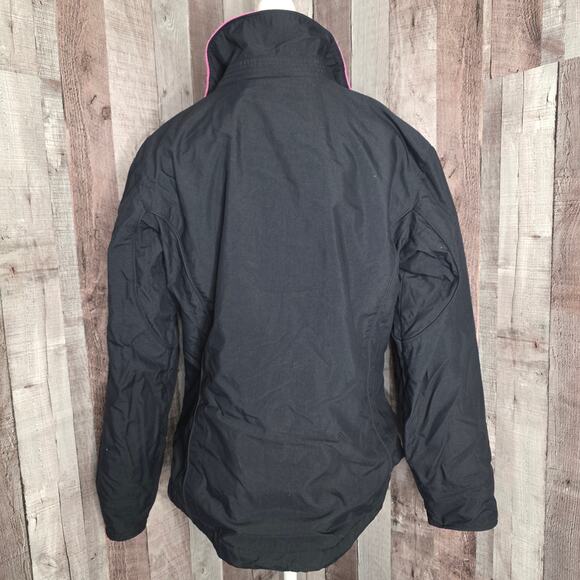 Columbia Black Pink Zip Coat Puffer Jacket Zip Pockets Women's Medium Gift - Picture 6 of 11